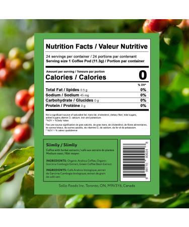 SOLLO Infused Organic Medium Roast Slimlly Low Acid Coffee Single Serve Pods Compatible With 2.0 K-Cup Keurig Brewers 24 K-cup - Buy Online on GoSupps.com
