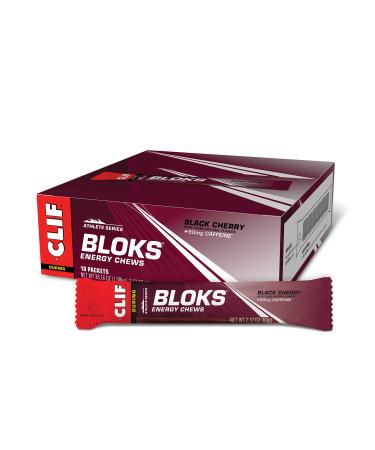 Clif Bar Bloks Energy Chews Black Cherry Flavor + 50 mg Caffeine 18 Packets 2.12 oz (60 g) Each
