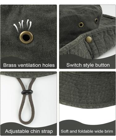 Zylioo XXL Bush Hat for Big Heads | Oversized Wide Brim Hiking & UV Safari Hat | BOONE HAVE for Outdoor Activities | 3XL Arm Green - Buy Online on GoSupps.com