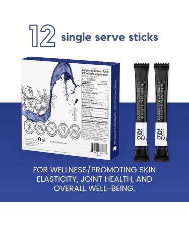 Jimmy Sevigny GoMatcha Matcha & Collagen Powder Sticks (12x8g) - Blueberry & Cranberry Easy Tasty & Nourishing. The Gift of Glow for the Holidays - Buy Online on GoSupps.com