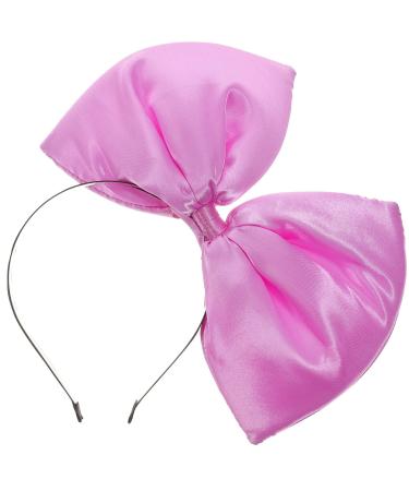 Lurrose Giant Bow Hairband Large Bow Christmas Headband Xmas Cosplay Party Supplies for Women (Purple) Picture 3