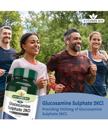 Natures Aid Glucosamine Sulphate 1500mg High Strength - 90 Tablets - Buy Online on GoSupps.com