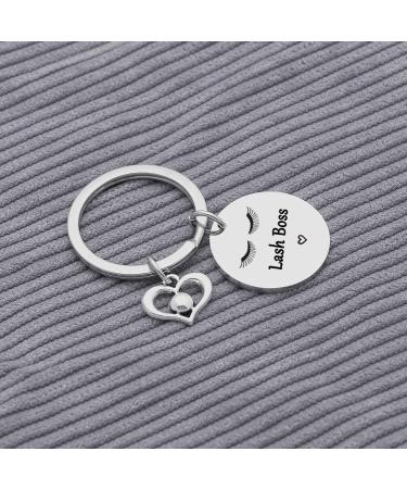 Lash Artist Keychain Makeup Jewelry Lash Boss Keyring Beautician Gift Gem Type silver - Buy Online on GoSupps.com