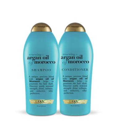 OGX Renewing + Argan Oil of Morocco Shampoo & Conditioner, 25.4 Fl Oz 2 count (Pack of 1)
