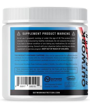 Outwork Nutrition Pre-Workout Supplement with Nootropics - Rocket Pop Flavor - 226g for Energy, Mental Focus, and Better Workouts - Buy Online on GoSupps.com