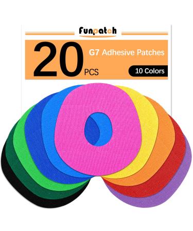 G7 Adhesive Patches Waterproof Overpatch for G7 & Stelo Premium G7 Overlay Patches G7 Accessories Overpatch CGM Tape Pre-Cut Back Paper Long Stay for 10 Days Hypoallergenic & Latex-Free Multi-colored