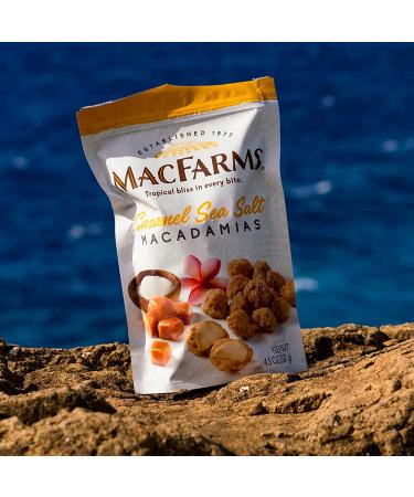 MacFarms Caramel Sea Salt Macadamia Nuts - 10 oz (Pack of 2) - Delicious Snack Duo - Buy Online on GoSupps.com