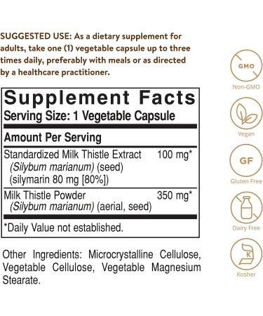 Buy Solgar Milk Thistle 250 Veg Capsules â€“ Liver Support & Antioxidant - Buy Online on GoSupps.com