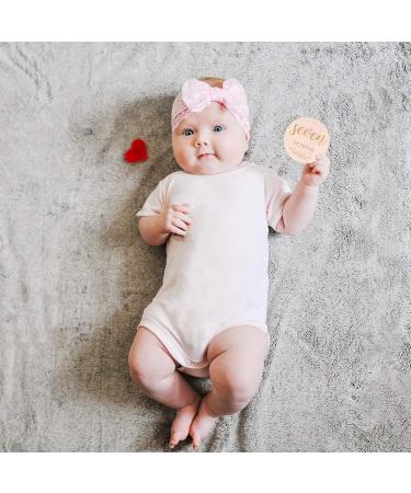NUOBESTY Baby Monthly Milestone Wooden Cards - Newborn Photography Accessories for Baby Shower - Buy Online on GoSupps.com