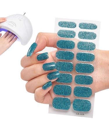 Siopob Nail Polish Stickers | Gel Nail Wraps | Semi Cured Nail Wraps For Women Glitter Nail Polish Strips Adhesive Nail P-olish Stickers Gel Nail Strips Stickers On Nails Ss029 - Buy Online on GoSupps.com