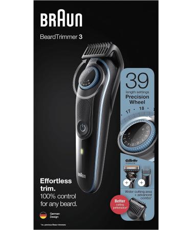 Braun Beard Trimmer & Hair Clippers + Gillette Fusion5 ProGlide Razor | UK 2 Pin Plug - BT3240 Black/Blue - Buy Online on GoSupps.com