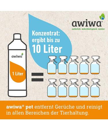 Buy Awiwa Odor Neutralizer & Cat Urine Stain Remover (1L) - Effective Pet Odor Control for Dogs & Cats | International Shipping Available - Buy Online on GoSupps.com