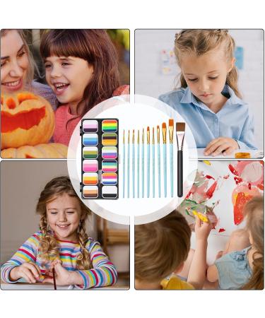 Face Paint Crayons 12 Washable Rainbow Face Palette | Rainbow Face and Body Paint Set Makeup Cream for Boys Girls and Women - Buy Online on GoSupps.com
