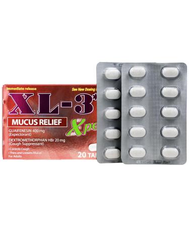 Xpect Mucus Relief - Expectorant Tablets | Thins and Loosens Mucus | 2-Pack of 20 Tablets | International Shipping Available - Buy Online on GoSupps.com