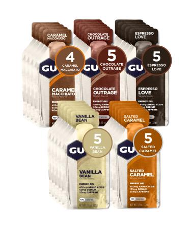 GU Energy Original Sports Nutrition Energy Gel, 24-Count, Assorted Indulgent Flavors