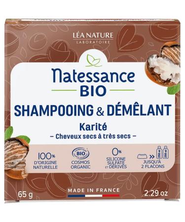 Natessance Organic Shea Butter Solid Shampoo & Conditioner 65 g