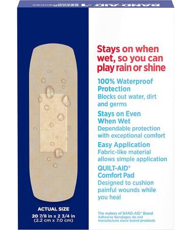 Band-Aid Water Block Flex Adhesive Bandages, One Size - 20 Count (Pack of 1) - Buy Online on GoSupps.com