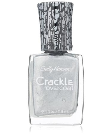 Sally Hansen Crackle Overcoat Nail Polish, Fractured Foil, 0.4 Fluid Ounce Grey 0.4 Fl Oz (Pack of 1)