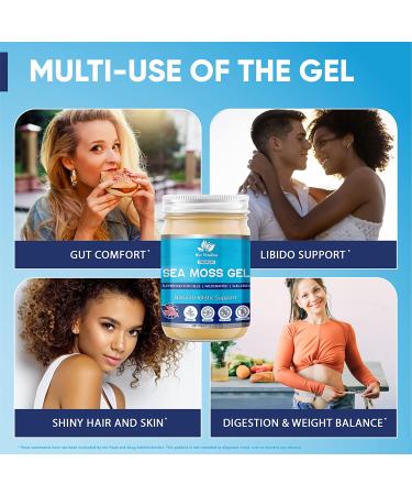 Sea Moss Gel by BioVitalica - Organic Irish Sea Moss Gel - Premium Quality Dr Sebi Vegan Superfood - 100% Natural 12oz - Buy Online on GoSupps.com