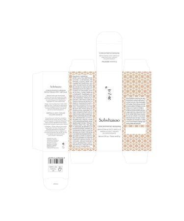 Sulwhasoo Concentrated Ginseng Renewing Brightening Ampoule - Korean Skincare for Dark Spots Firming & Brightening Niacinamide - 0.67 fl. oz - Buy Online on GoSupps.com