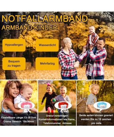 Emergency SOS Bracelet for Kids - Personalized Waterproof ID Armband | Anti-Lost Name & Phone Number - Pink Butterfly Design - Buy Online on GoSupps.com