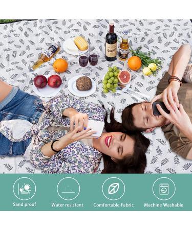 Willow Weave Washable Picnic Blanket | Waterproof Beach Mat | Camping & Emergency Blanket | Sand Free | Shoulder Strap & Waterproof Backing | Leaf Design - Buy Online on GoSupps.com