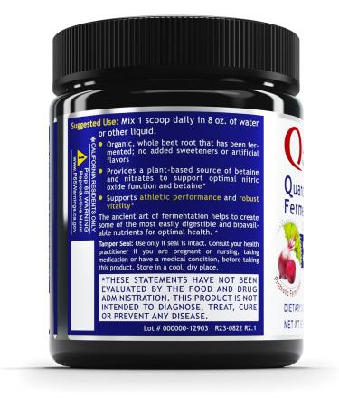 QNL Qultured Fermented Beets - Organic Beet Root Powder - Heart Health Supplement - Offers Immunity Support - Vegan Beet Supplement - Natural Source of Nitrates - 6.3 oz - Buy Online on GoSupps.com
