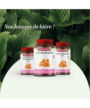 SUPERDIET - ORGANIC REVIFIABLE BEER YEAST - BEAUTY HAIR NAILS SKIN - Phytotherapy - Made in France - 120 tablets - Buy Online on GoSupps.com