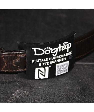 DogTap Light Big - Waterproof Digital Dog ID Tag for Medium to Large Dogs | NFC & QR Code | Flexible Silicone | 67x40mm Black - Buy Online on GoSupps.com