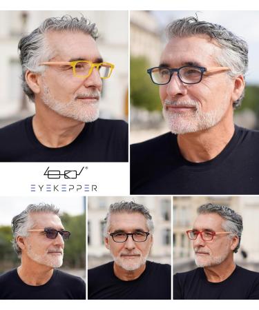 Eyekepper 5-Pack Spring Hinge Wood-Grain Reading Glasses - Sunshine +1.5 Readers - Stylish and Comfortable +1.50 Mix of 5 Pairs - Buy Online on GoSupps.com