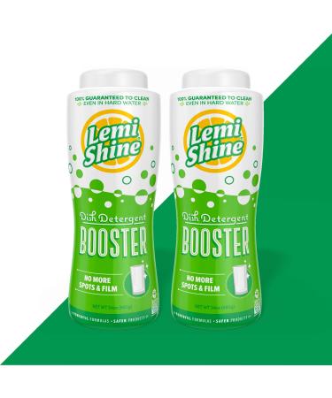 Lemi Shine Dish Detergent Booster, Hard Water Stain Remover, Multi-Use Citric Acid Cleaner (24 oz Container, 2 Pack Bundle) 1 1.5 Pound (Pack of 2)