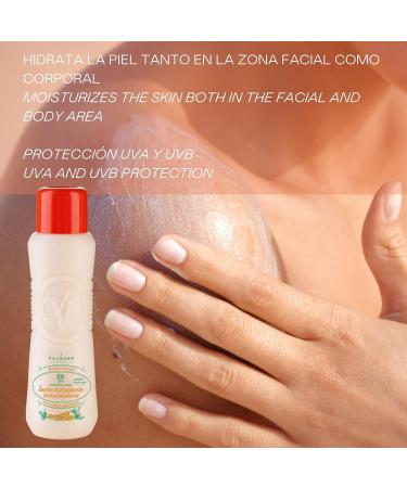 Valquer Facial-Corporal Carrot Moisturizing Sun Milk Bronzing SPF10-500ml - Buy Online on GoSupps.com