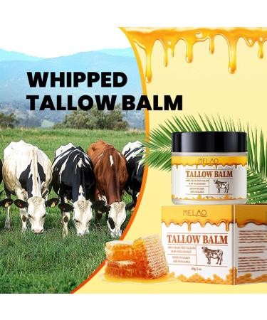 Whipped Beef Tallow & Honey Balm - All-Natural Face Cream for All Skin Types | Grass-Fed Moisturizer 2 OZ - Buy Online on GoSupps.com