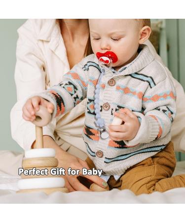 Silicone Pacifier Clips for Boys and Girls - 4Pcs One Piece Beads Pacifier Holder | Newborn Essentials | Food Grade Binky Clip | Fits All Pacifiers and Teething Toys - 4 Colors - Buy Online on GoSupps.com
