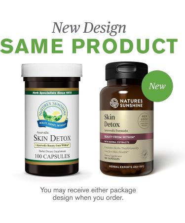 Natures Sunshine Ayurvedic Skin Detox - 100 Capsules | Purify & Revitalize Skin with Herbal Blend - Buy Online on GoSupps.com