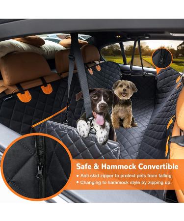 URPOWER Dog Seat Cover Car Hammock 100% Waterproof 600D Heavy Duty Scratch Proof Nonslip Back Seat Cover for Cars Trucks SUVs - Standard Size (54x58) - Black/Orange - Buy Online on GoSupps.com