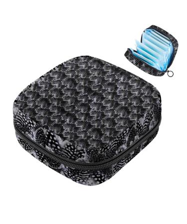 Women's bandages with owl feathers storage bag for menstrual pads portable with zipper for teenagers girls women women