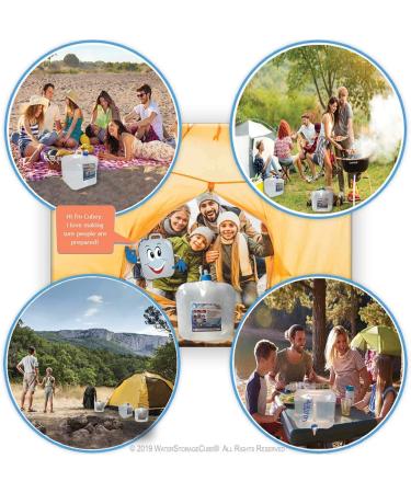 WaterStorageCube Premium Collapsible Water Container Bundle - BPA-Free Camping Drink Storage Jug for Outdoors & Survival - 3pc/5pc Set - Buy Online on GoSupps.com