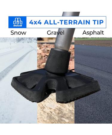 MDUB Medical All Terrain Tips - Heavy Duty Crutch Tips - Sand, Snow, Dirt, Rain - 3/4 Inch, Black - Buy Online on GoSupps.com