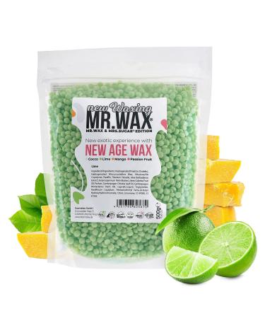 Mr. Wax New Age Waxing Lime Wachtrae for hair removal waxing warm wax pearls depilatory eyebrows upper lip intimate face wax - Buy Online on GoSupps.com