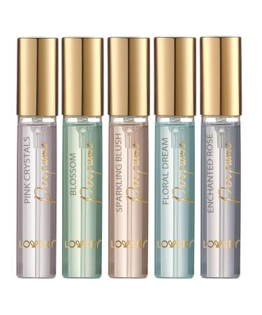 Mini Perfumes for Women Perfume Gift Set 5 Pack Floral Women's Fragrances Perfume Set 10ml Bottle Samples Womens Perfume Sampler Sets Birthday Gifts for Women Wife Mom Sister Pink - Buy Online on GoSupps.com