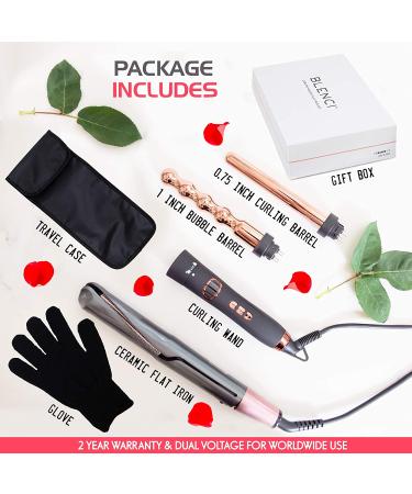 Blenci Interchangeable Curling Wand Set - Professional Hair Styling Gift Bundle - Buy Online on GoSupps.com