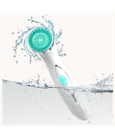 Lumineo Deep Facial Cleansing Brush with 4 Attachments - Medical Silicone USB-C IPX6 Waterproof & Gel for All Skin Types - Turquoise - Buy Online on GoSupps.com
