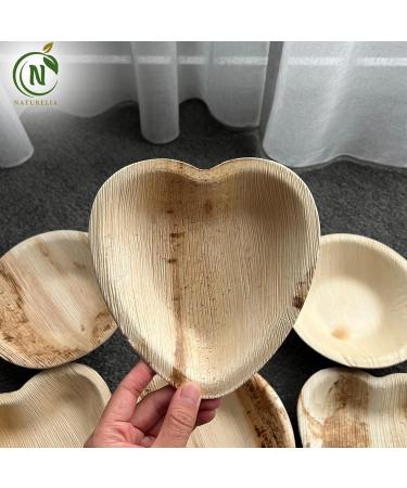 Naturelia Areca Heart-Shaped Kids 6.5-Inch Plates- Eco-Friendly Disposable Biodegradable and Microwave-Palm Leaf Dinnerware for Special Occasions- Natural Plate Ideal for Weddings Parties Events - Buy Online on GoSupps.com