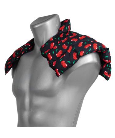 Grain pillow shoulder and neck pillow with collar.Heat cushion heating cushions Nack warmer neck shoulder wheat (cherry black wheat)