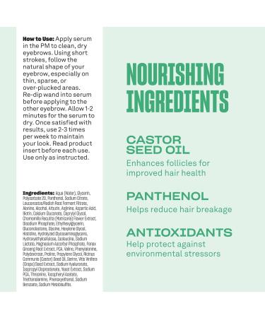 Babe Original Eyebrow Serum For Thicker Brows - Brow Serum with Castor Oil Biotin Repairing Amino Acids 0.03 Fl Oz (Pack of 1) - Buy Online on GoSupps.com