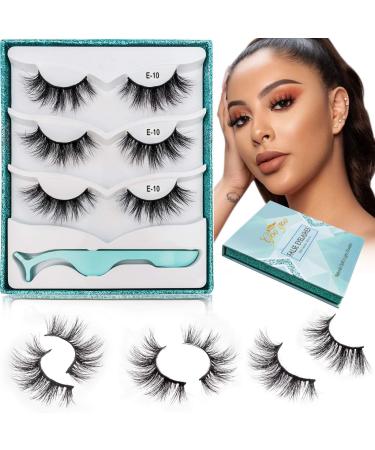 GOO GOO Mink Eyelashes Fake Eyelashes  Natural Crossed Cluster Daily Type 16mm 1 Style 3 Pairs/set Siberian 3D Mink Eyelashes Hand Made Strips False Eyelashes Fluffy Real Eyelashes 3 Pair (Pack of 1) A 1 Style-Daily 2 - Buy Online on GoSupps.com