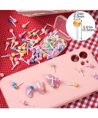 PAGOW Lollipop Candy Nail Art Charm 3D Acrylic Decoration - 100 Mini Designs for Sweet & Colorful Manicure DIY - Buy Online on GoSupps.com