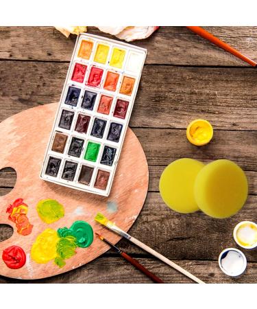 Hapy Shop 24 Pack Painting Sponge - Round Synthetic Artist Sponges for Watercolor Crafts - 2.8 Inches - Buy Online on GoSupps.com