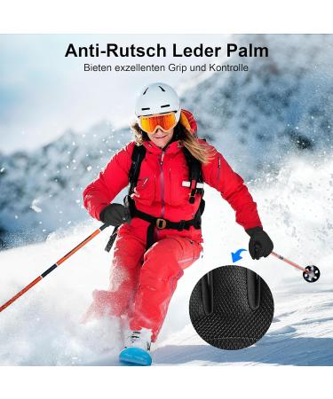 Anqier Touchscreen Ski Gloves -20 Cold-Resistant Waterproof Winter Gloves for Snowboarding Hiking & Outdoor Activities - Buy Online on GoSupps.com